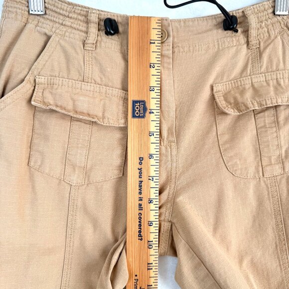 Brandy Melville John Galt Low Rise Ripstop Gorpcore Cargo Pants Womens 27 Brown - Picture 6 of 9
